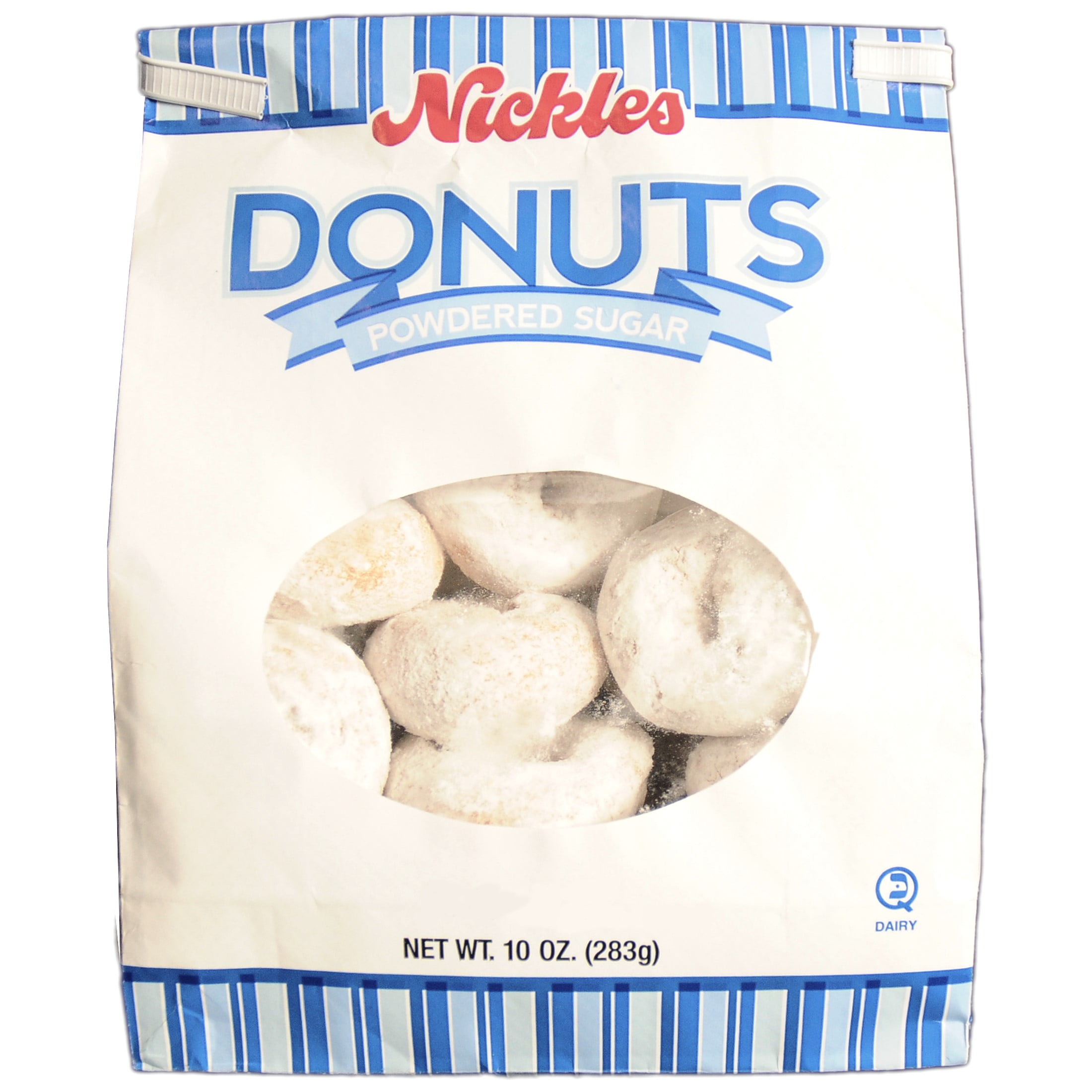 (3 pack) Nickles Bakery Mini Powdered Sugar Bagged Donuts, 10-ounce.