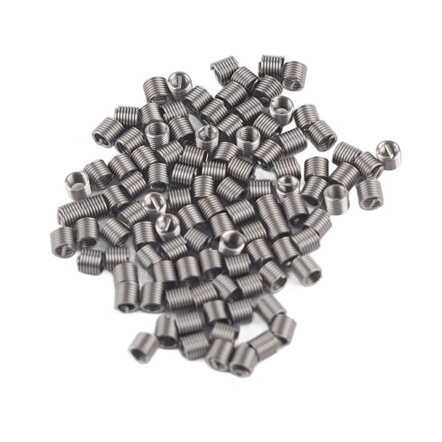 Thread Repair Kit, 100pcs M2 Stainless Steel SS304 Coiled Wire Helical Screw Thread Inserts Set For Aluminum,