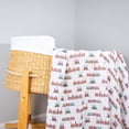 thumbnail image 2 of LollyBanks Muslin Swaddle Blankets, 100% Cotton Baby Blanket for Boys and Girls, Soft and Lightweight 47 x 47 Inches Infant Swaddle, Gentle Newborn Blankets, Baby Essentials (Animal Train Print), 2 of 7