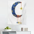 thumbnail image 1 of Hippie Moon Tapestry, Crescent Shape in Bohemian Style Lunatic Stars Abstract Artwork, Fabric Wall Hanging Decor for Bedroom Living Room Dorm, 5 Sizes, Dark Sky Blue Sand Brown, by Ambesonne, 1 of 1