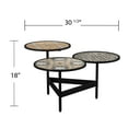 thumbnail image 3 of SEI Furniture Lorengo Outdoor 3-Tier Cocktail Table w/Multi-Color Tile in Black, 3 of 4