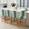 thumbnail image 3 of Deep Green Grey Ombre Bar Stool Cover Set of 6, Modern Abstract Art Gradient Stretch Bar Chair Cover, Removable Washable Pub Counter Stool Chair Slipcover for Kitchen Dining Room Pub Cafe, 3 of 9