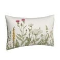 thumbnail image 2 of Haiem Pillowcase for Hair and Skin Queen - Herbs and Wildflowers Printed Soft Pillowcase with Envelope Closure-20"x30", 2 of 9