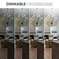 thumbnail image 7 of Luxrite 4W E12 Vintage Candelabra Dimmable LED Light Bulbs, 40W Equivalent 400 Lumens, 5000K Bright White, Flame Tip, 6-Pack, 7 of 7
