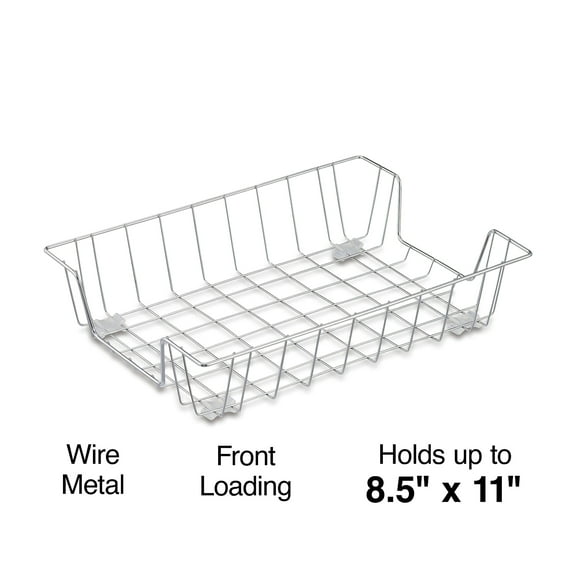 Staples Front Loading Letter Tray Chrome Steel 3/Pack ST10849-CCVS