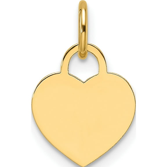 14k Small Engravable Heart Charm Yellow Gold Material Unique Radiant Timeless Ideal for collectors and jewelry lovers