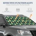 thumbnail image 3 of Kdxio Green Squares Print 2-Piece Sun Shade Front Windshield - Foldable Car Front Window Sunshades For Most Sedans Suv Truck, 3 of 6