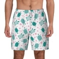 thumbnail image 2 of Picia Sea Turtle pattern Mens Swim Trunks with Compression Liner Stretch Beach Shorts Quick Dry with Zipper Pockets No-Chafing Board Shorts-Medium, 2 of 9