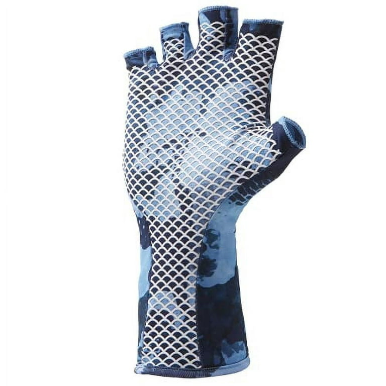HUK Men's Sun Quick-Drying Fingerless Fishing Gloves, San Sal, Large-X-Large