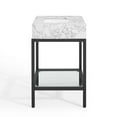 thumbnail image 2 of Sink Vanity Cabinet, Artificial Marble, Metal Steel, Black White, Modern Contemporary Urban Design, Hotel Bedroom Bathroom Master Suite Guest, 2 of 10