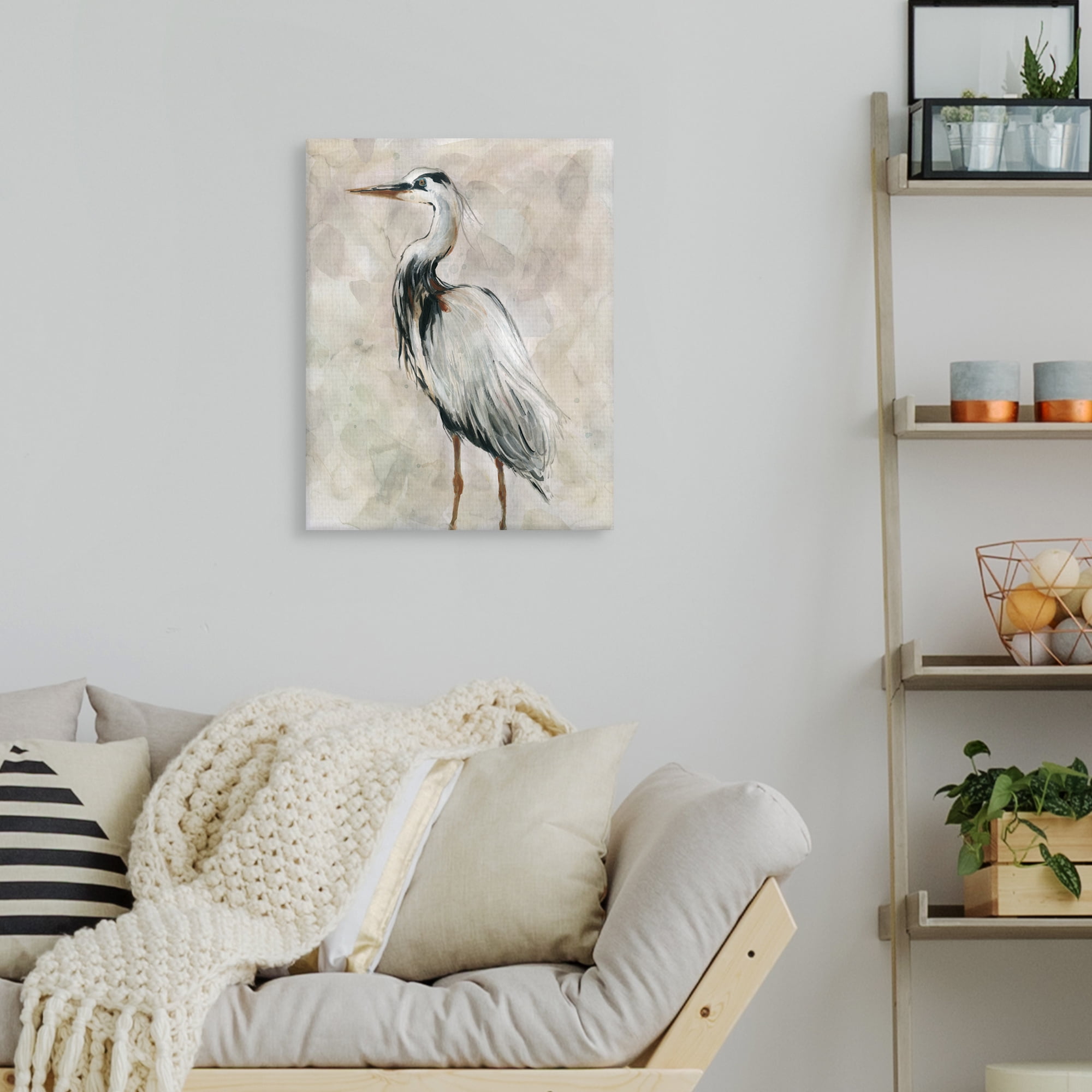 Crane at Dusk II by Carol Robinson Canvas Art Print