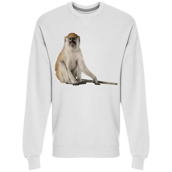 Monkey, Sitted W/Extended Tail Sweatshirt Men -Image by Shutterstock, Male Medium