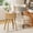 Boho Round-Natural, variant on Wirrytor Round Side Table Set of 2, Fluted End Table, Mid Century Modern Small Accent Tables, Bedside Table, Couch Side Table, Nightstand for Bedroom Couch,Oak