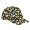 thumbnail image 3 of Daiia Bear Sunflower print Baseball Cap Men Women Golf Dad Hat Adjustable Original Classic Low Profile Hat Unconstructed Plain Cap, 3 of 9
