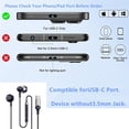 thumbnail image 3 of MINSUI-USB C Earphones Wired Ear Buds for Galaxy A16 A17 A36 5G A26 S25 Edge A56 S25 Ultra Plus S24 FE A35 Z Fold 6 Type C in-Ear Headphones Headsets with Microphone for iPhone 17 16 Pro Max 16 15 Pr, 3 of 4