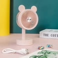 thumbnail image 5 of RyanK Clearance Fans Usb Charging Cartoon Desktop Fan Desk Surface Solid Color Fan Dormitory Home Three-speed Small Table Fan, 5 of 7