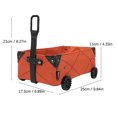 thumbnail image 2 of CUITING Mini Flodable Multipurpose Wagon Cart Camping Trolley Cart with Wheels Folding Garden Beach Wagon Foldable Pull along Trolley Trailer Collapsible with Removable Fabric for Picnic, 2 of 7
