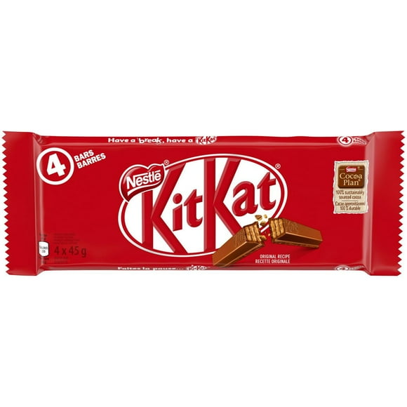 NESTLÉ KITKAT Milk Chocolate Wafer Bars 4-Pack 4 x 45g, 4 x 45 G