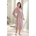 thumbnail image 6 of Richie House Womens Soft Premium Flannel Fleece Bathrobe RHW2884, 6 of 6