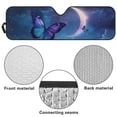 thumbnail image 7 of Psesaysky Purple Butterfly Moon Print Car Windshield Sun Shade Block UV Rays Universal Sun Visor Protector for Car,ORV Accordion Folding Sunshade Keep Vehicle Cool, 7 of 7