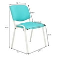 thumbnail image 2 of Zimtown Office Chairs 5 PCS, Stacking PU Padded Conference Chairs Upholstered Chair, Desk Chair Seating Set of 5, Blue, 2 of 9