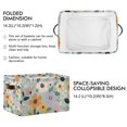 thumbnail image 2 of Yayeee Canvas Storage Basket with Handles for Shelves Fabric Bins Closet Organizer, Green Floral Pattern, 2 of 8