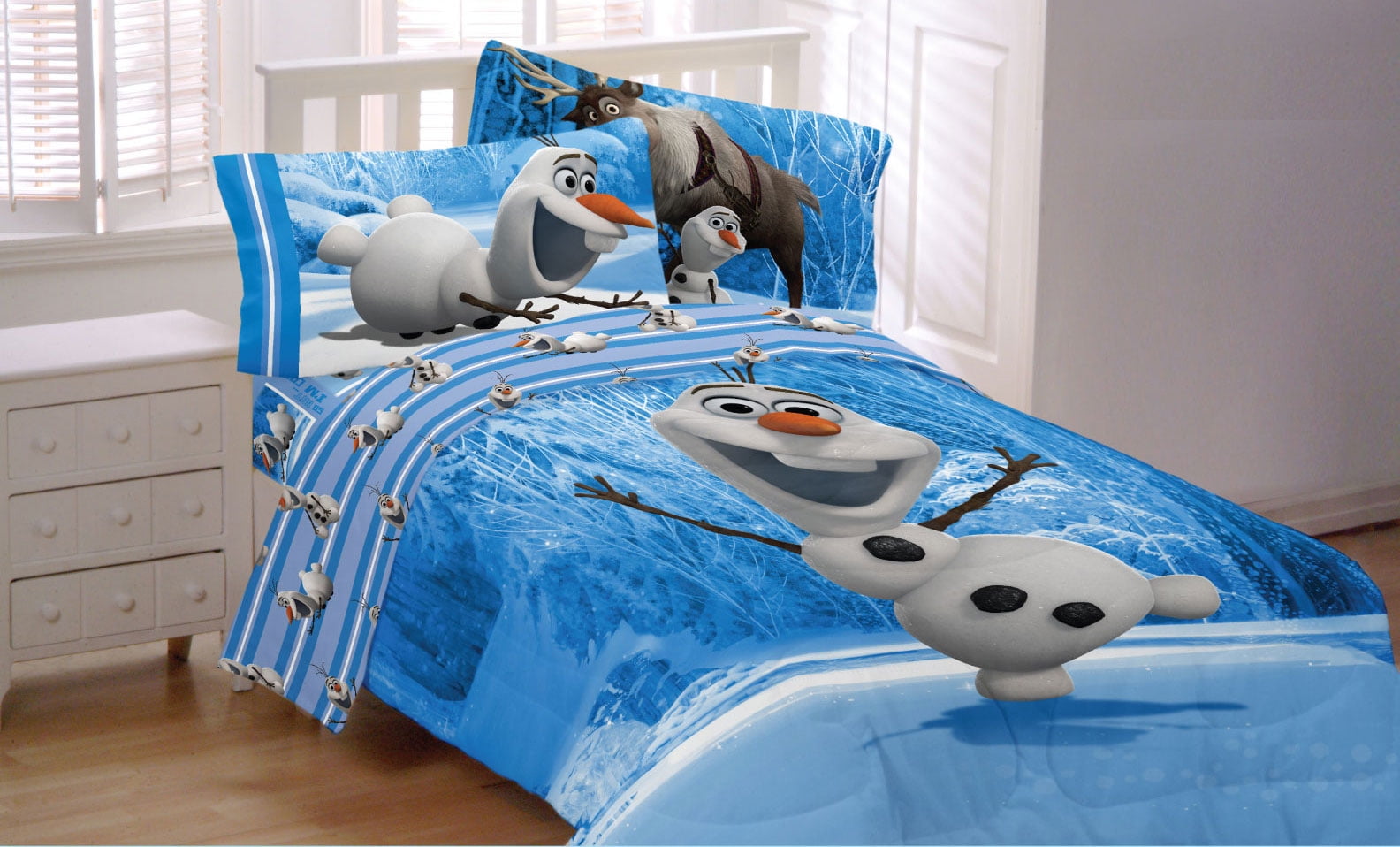Disney Frozen Olaf Made From Snow Bedding Sheet Set Com