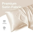 thumbnail image 4 of MR&HM Satin Pillow Case, 2 Pack Satin King Silky Pillowcase for Hair and Skin, Satin Pillowcase Set of 2, 20x40, Beige, 4 of 7