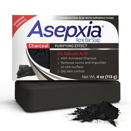 Asepxia Cleansing Bar Charcoal Face Wash Black Soap