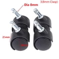 thumbnail image 2 of 4 Pcs Roue de Chaise 30mm Roulettes Pivotantes Frein Remplacement Matériel Chariot Silencieux Protection Frein, Facile à Utiliser, 2 of 6