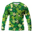 thumbnail image 3 of Camisa Del Día de San Patricio Hombres de Manga Larga de Manga Larga Cuello Redondo Tops Casuales Camisetas Camisetas Ropa para Fiesta Festival Vacaciones Viajes Calle Uso Diario, 3 of 6