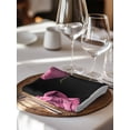 thumbnail image 6 of Pink Rose Cloth Napkins Set of 6 Reusable Dinner Napkins, Vintage Abstract Garden Flower Floral Black Cocktail Napkin Washable Table Napkins for Wedding/Holiday Party/Baby Shower 20"x20", 6 of 7