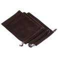 thumbnail image 1 of Unique Bargains 18x12cm Microfiber Pouch, 3Pcs Soft Storage Drawstring Gift Bag, Brown, 1 of 5