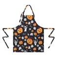 thumbnail image 2 of Halloween Ghost Pumpkin Medley Apron-Garden Aprons for Women with Pockets-Cotton Linen Waterproof Kitchen Cooking Gardening Aprons Adjustable for Kitchen,Cooking,BBQ and Salon 32"x27", 2 of 7