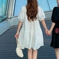 thumbnail image 1 of Women Retro Dresses Square Neck Puff Short Sleeve Mid-Length A Line Mini Dress, 1 of 6