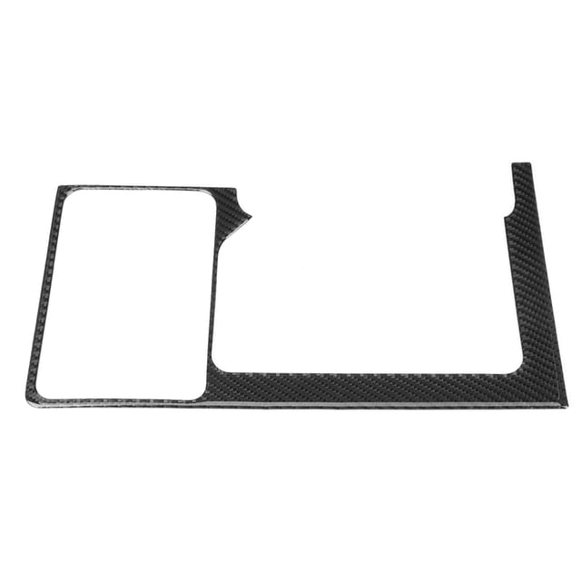Decoración del panel de cambio de marchas, volante a la izquierda, fibra de carbono, accesorio para coche, embellecedor de la cubierta del panel de cambio de marchas, compacto y ligero