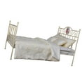 thumbnail image 3 of Cama de hierro para casa de muñecas, cama doble, accesorios de fotografía realista, muebles en miniatura, habitación, Retro para ventana de, 3 of 8