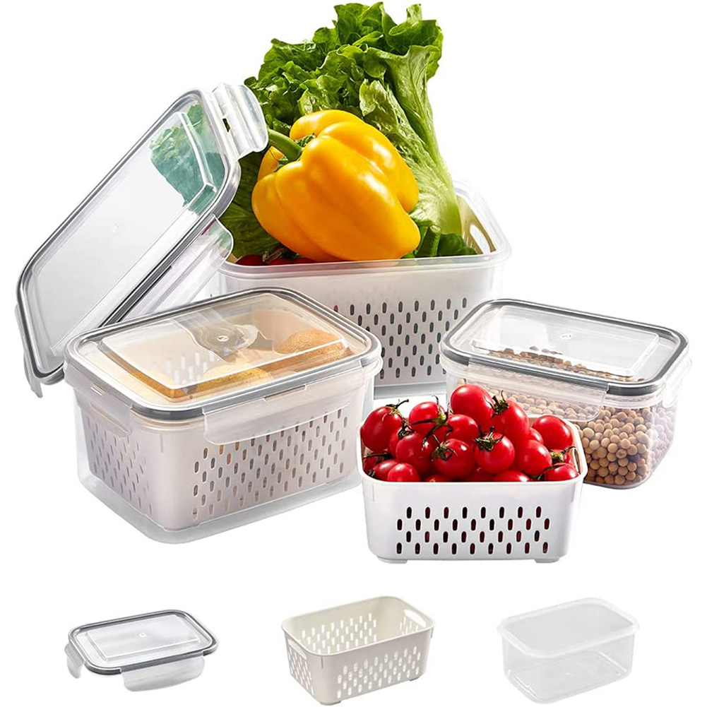 Fruit Grape Storage Containers For Fridge 3 Pack Produce Fruit Fresh