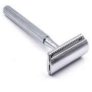 Parker Safety Razor, Model 78R 3-Piece Closed Comb Safety Razor with 5 Parker Platinum Blades Included (High Luster Chrome)