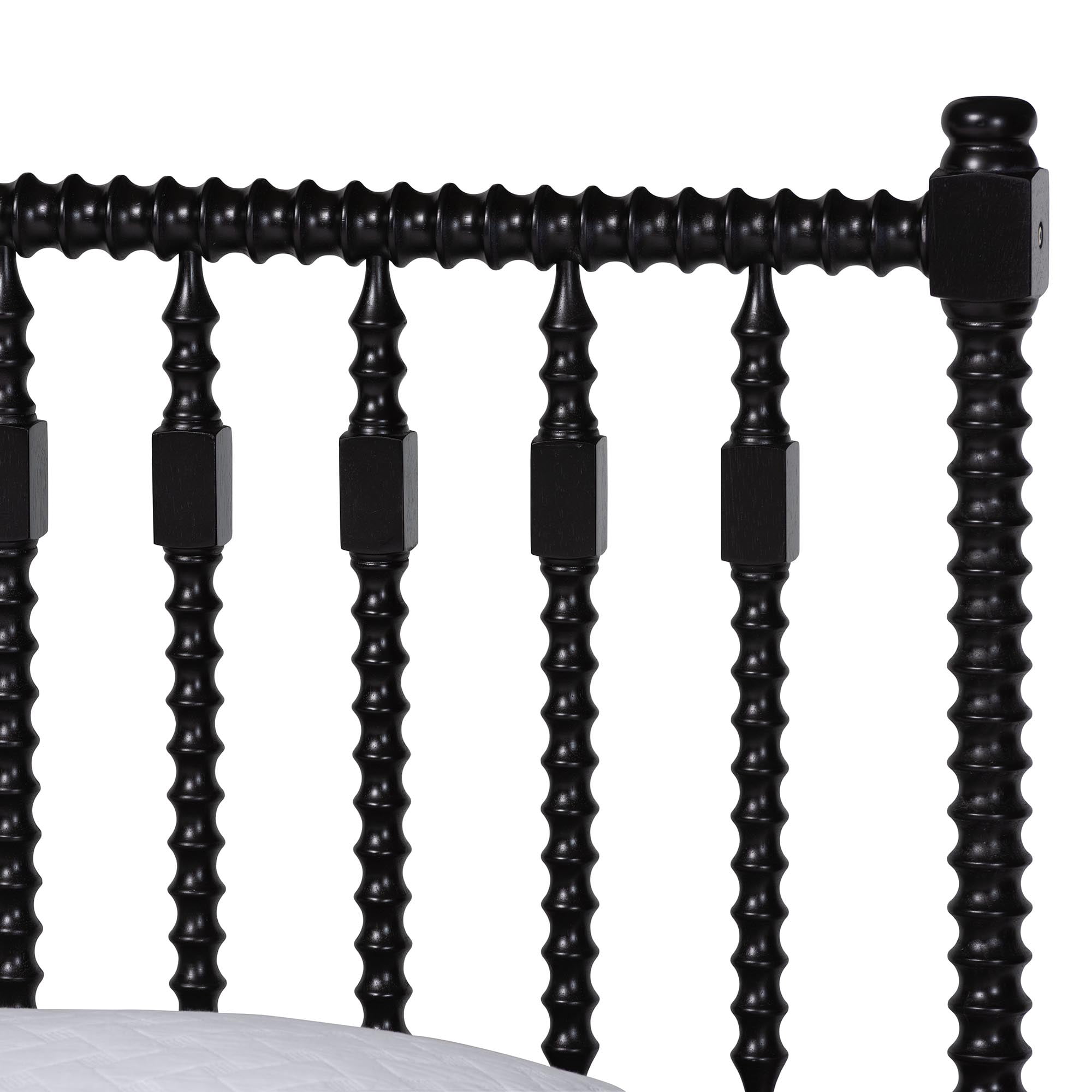 Baxton Studio Callison Farmhouse Platform Bed, Queen, Black