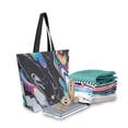 thumbnail image 2 of FORMRS Womens Canvas Tote Bag with Zipper Inner Pocket Shoulder Handbag, Black, 2 of 7