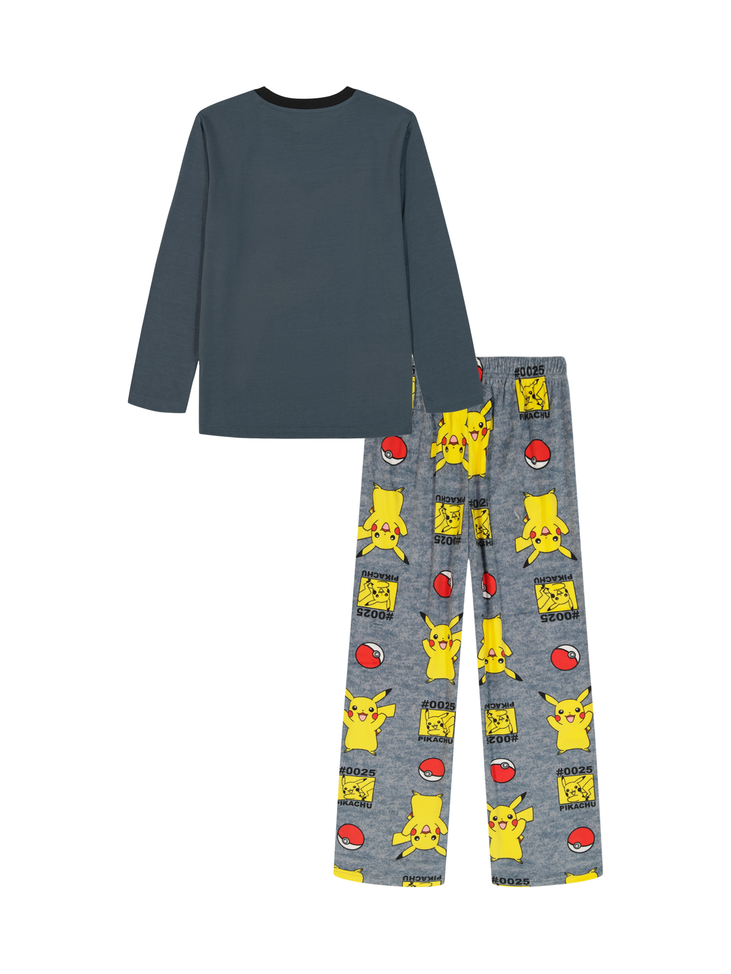 Pokemon Boys Long Sleeve Top and Pants Pajama Set, 2-Piece, Sizes 4-12