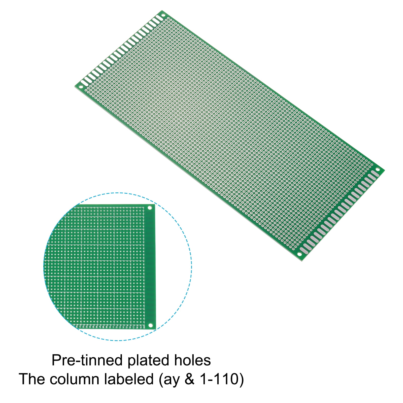 4" x 8.7" PCB Board Circuit, 12 Pcs Single Sided Prototype Solder Boards for Soldering and Electronic Project Circuit Boards Solderable Breadboard, Green