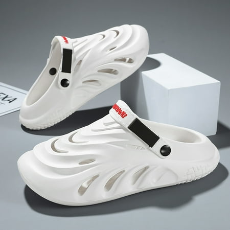 2024 Men Slipper Summer Sandals Indoor House Shoes White Beach Clogs Lightweight Waterproof Sports Flats Slipper for Men
