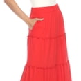 thumbnail image 5 of White Mark Women’s Soft Tiered Maxi Skirt, 5 of 6