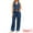 Dark Blue, variant on Women's Denim Set 2 Pieces Outfits Matching Wide Leg Jeans 2XL Blue