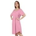 thumbnail image 4 of Inkmeso Nightgowns for WoMen's Short Sleeve W/ Round Neck Nightdress Jersey Tunic Loungewear, 4 of 7