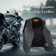 thumbnail image 6 of Dream Apparel Mens Leather Motorcycle Vest for Riding, Biker Vest Black Club Vest with Pockets Black, 6 of 10