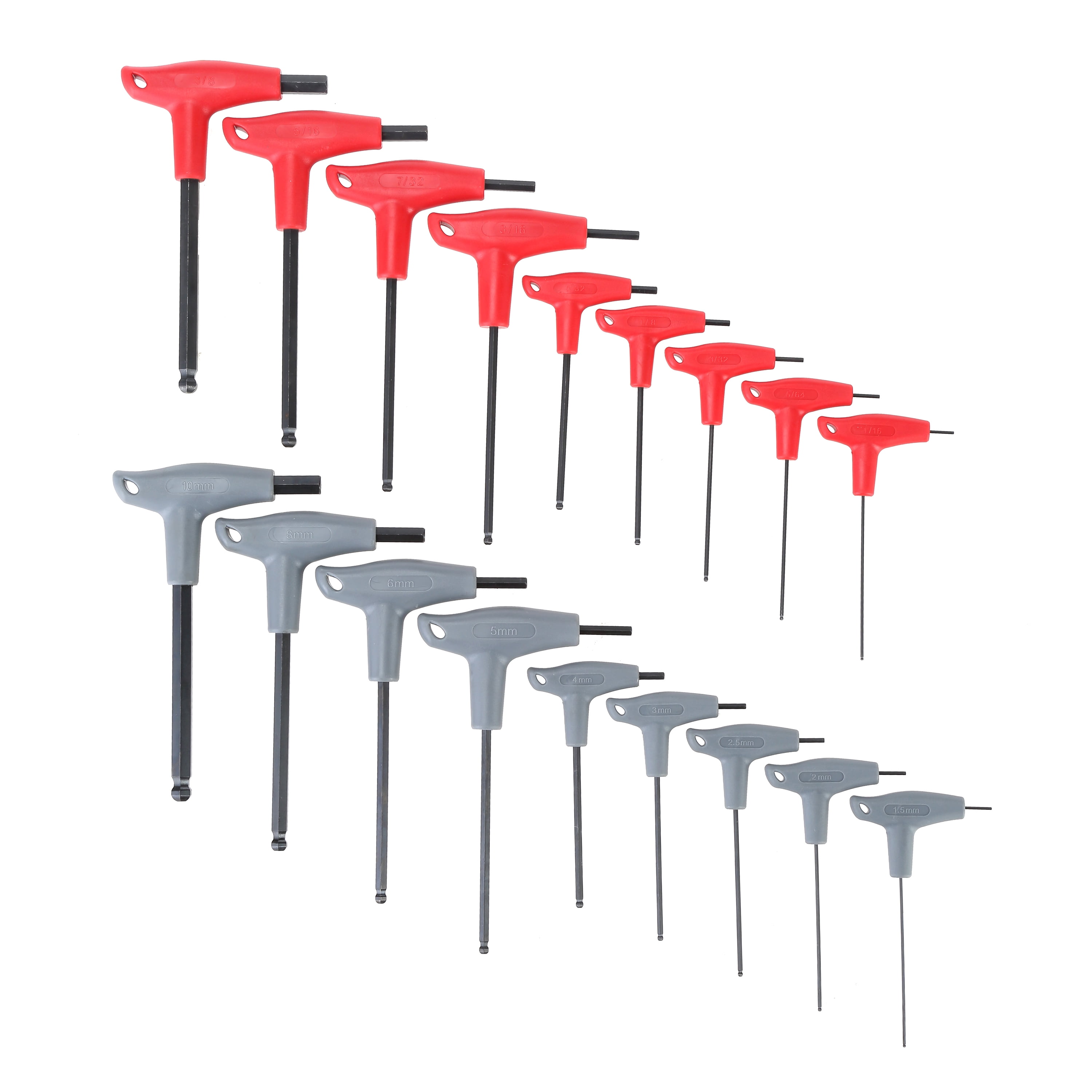 Hyper Tough 18PC T-Handle Ball End Hex Key Set