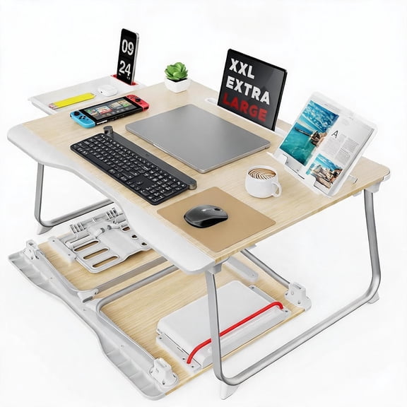 Extra Large Folding Bed Desk Tray Table for Laptop